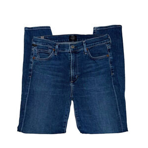 Citizen's of Humanity Hi-Rise Rocket Crop Skinny in Medium Wash Denim - Size 30